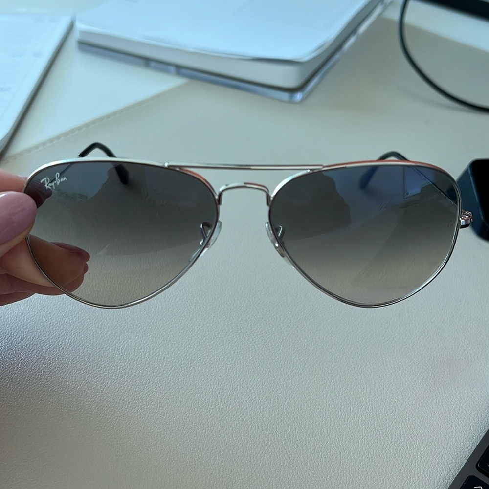 Ray-Ban Silver Aviator Sunglasses 3025